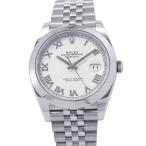 ロレックス デイトジャスト41 ランダムシリアル ルーレット 126300 ROLEX 腕時計 白文字盤 【安心保証】