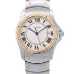 カルティエ サントスロンド MM W20037R3 Cartier 腕時計 アイボリー文字盤 【安心保証】
