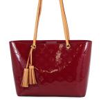 ショッピングヴェルニ ルイヴィトン トートバッグ モノグラム・ヴェルニ ロング・ビーチPM M90480 LOUIS VUITTON ポーチ付き 【安心保証】