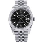 ロレックス デイトジャスト41 ランダムシリアル ルーレット 126300 ROLEX 腕時計 黒文字盤 【安心保証】