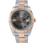 ロレックス デイトジャスト41 SS/K18PG ランダムシリアル 126331 ROLEX 腕時計 スレート文字盤 【安心保証】