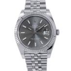 ロレックス デイトジャスト41 SS/K18WG ランダムシリアル ルーレット 126334 ROLEX 腕時計 スレート文字盤 【安心保証】