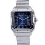 カルティエ サントス ドゥ カルティエ LM WSSA0013 Cartier 腕時計 ブルー文字盤 【安心保証】