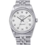 ロレックス デイトジャスト36 Y番 SS/K18ホワイトゴールド 16234G ROLEX 腕時計 シルバー文字盤 10Pダイヤ 【安心保証】