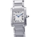 カルティエ タンク フランセーズ SM W51008Q3 Cartier 腕時計 シルバー文字盤 クォーツ 【安心保証】