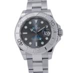 ロレックス ヨットマスター ロレジウム SS/プラチナ ランダムシリアル ルーレット 116622 ROLEX 腕時計 ダークロジウム文字盤 【安心保証】