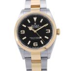 ロレックス エクスプローラー SS/K18YG ランダムシリアル ルーレット 124273 ROLEX 腕時計 黒文字盤 【安心保証】