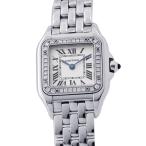 カルティエ パンテール ドゥ カルティエ SM ダイヤベゼル W4PN0007 クォーツ Cartier 腕時計 白文字盤 【安心保証】
