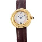 カルティエ マストトリニティ ヴェルメイユ W1010644 Cartier 腕時計 白文字盤 クォーツ 【安心保証】