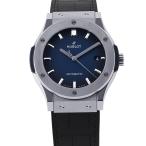 ウブロ クラシック フュージョン チタニウム ディープブルー 日本限定 511.NX.6670.LR.JPN  HUBLOT 腕時計 グラデーションブルー文字盤 【安心保証】