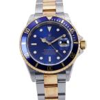 ロレックス サブマリーナ デイト コンビ SS/K18YGイエローゴールド P番 16613 ROLEX 腕時計 ブルー文字盤 【安心保証】