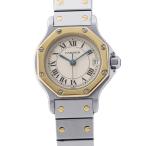 カルティエ サントスオクタゴン SM W2001683 Cartier 腕時計 アイボリー文字盤 クォーツ 【安心保証】
