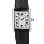 カルティエ タンク マスト ドゥ カルティエ ウォッチ LM WSTA0041 Cartier 腕時計 シルバー文字盤 【安心保証】