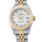 ロレックス デイトジャスト W番 SS/K18YG 69173 ROLEX 腕時計 白文字盤 【安心保証】
