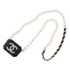  Chanel AirPods Pro кейс teka здесь стразы поддельный жемчуг B21A AB6425 CHANEL слуховай аппарат кейс чёрный б/у [ возвращенный товар гарантия ]