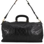  Chanel сумка "Boston bag" Bicolore овчина CHANEL сумка путешествие 2way сумка на плечо чёрный [ безопасность гарантия ]