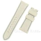 パネライ 替えベルト クロコダイル マット 艶無 ホワイト ブルーステッチ 純正 ルミノール/ラジオミール 47mm用 PANERAI 腕時計用バンド 尾錠用 メンズ
