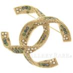 シャネル ブローチ ココマーク ラインストーン フェイクパール ビジュー A15K CHANEL アクセサリー ピンブローチ
