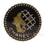 シャネル ブローチ フェイクパール ブラック 17A CHANEL アクセサリー ピンブローチ