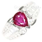 ルビー リング ルビー 1.21ct ダイヤモンド 0.91ct プラチナ850 Pt850 リングサイズ約9号 ジュエリー 指輪 ダイアモンド