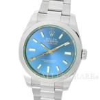 ロレックス ミルガウス グリーンガラス ブルー文字盤 ルーレット ランダムシリアル 116400GV ...