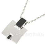 エルメス ネックレス アイリーン Eileen ブラック×シルバー金具 Hモチーフ HERMES ペンダント アクセサリー