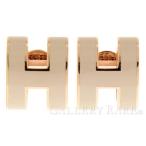 エルメス ピアス ポップアッシュ マロン・グラッセ ピンクゴールド金具 POP H Hモチーフ HERMES アクセサリー
