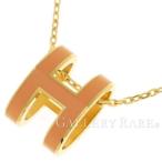 エルメス ネックレス ポップアッシュ オランジュ・クレモンチン×ゴールド金具 Hモチーフ HERMES Pop H ペンダント アクセサリー ポップH