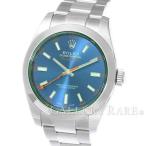 ロレックス ミルガウス グリーンガラス ブルー文字盤 ルーレット ランダムシリアル 116400GV ROLEX 腕時計