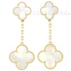 ヴァンクリーフ&amp;アーペル ピアス マジックアルハンブラ クローバー マザーオブパール K18YG Van Cleef＆Arpels