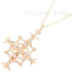 K18PG ネックレス ダイヤモンド 0.04ct K18PGピンクゴールド ジュエリー ペンダント クロス ゴシック調