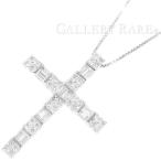 ダイヤモンド ネックレス クロスモチーフ ダイヤモンド 計1.26ct K18WGホワイトゴールド ジュエリー 宝石