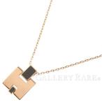 エルメス ネックレス アイリーン Eileen グレー×ピンクゴールド金具 Hモチーフ HERMES ペンダント アクセサリー