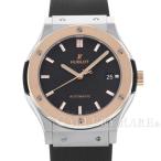 【サマーセール】ウブロ クラシックフュージョン 18Kキングゴールドベゼル チタンケース ラバー 511.NO.1181.RX HUBLOT 腕時計 チタニウム ピンクゴールド