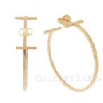 ティファニー ピアス Tワイヤー フープ ラージ K18PGピンクゴールド Tiffany&amp;Co. ジュエリー イヤリング 18金