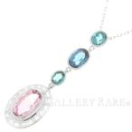 【サマーセール】タサキ トパーズ ネックレス Pt900 ピンクトパーズ 2.87ct ブルートルマ ...
