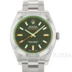 ロレックス ミルガウス グリーンガラス ランダムシリアル ルーレット 116400GV ROLEX 腕時計 黒文字盤