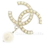 シャネル ブローチ ココマーク フェイクパール 05V CHANEL アクセサリー ピンブローチ
