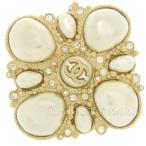 シャネル ブローチ ココマーク フェイクパール B13C CHANEL アクセサリー ピンブローチ ラインストーン
