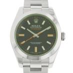 ロレックス ミルガウス グリーンガラス M番 ルーレット 116400GV ROLEX 腕時計 黒文 ...