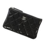シャネル ミニポーチ マトラッセ ココマーク タイムレスクラシック ポーチ CHANEL コインケース 黒 安心保証