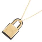 エルメス ネックレス オーケリー ペンダントPM O'Kelly ブラック/ピンクゴールド金具 ヴォースイフト Z刻印