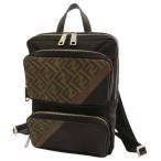 フェンディ リュックサック ズッカ柄 ナイロン 7VZ047 FENDI バックパック メンズ 黒 安心保証