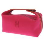 エルメス ポーチ ブリッド・ア・ブラックPM ピンク/シルバー金具 コットン HERMES 化粧ポーチ 小物入れ ピンク