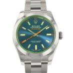ロレックス ミルガウス グリーンガラス ランダムシリアル ルーレット 116400GV ROLEX 腕時計 Zブルー 安心保証