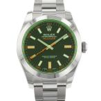 ロレックス ミルガウス グリーンガラス ランダムシリアル ルーレット 116400GV ROLEX 腕時計 黒文字盤 安心保証