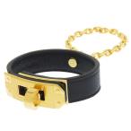 エルメス グローブホルダー ケリー ブラック/ゴールド金具 スイフト HERMES 手袋ホルダー チャーム 黒