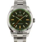 ロレックス ミルガウス グリーンガラス ランダムシリアル ルーレット 116400GV ROLEX 腕時計 黒文字盤 安心保証