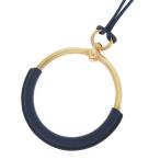 エルメス ネックレス グランド ループ ネイビー/ピンクゴールド金具 スイフト HERMES アクセサリー ペンダント