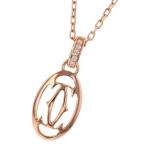 カルティエ ネックレス C ドゥ カルティエ ドゥーブルC ダイヤ5P 0.02ct K18PG Cartier ジュエリー 安心保証